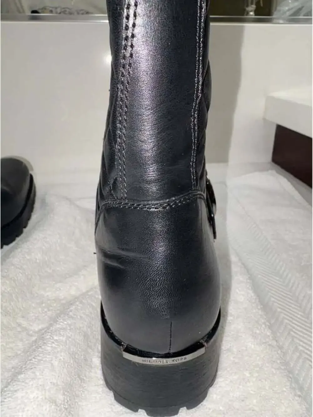 Michael Kors Black Quilted Leather Boots never worn